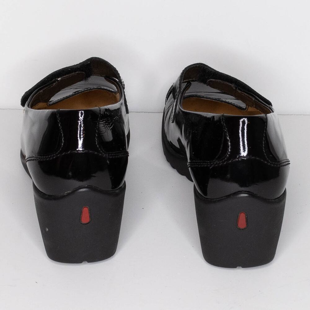 Wolky Women's Mary Jane Wedge Shoes Patent Leather READ Black Size 37 6 | AQ - Picture 4 of 6